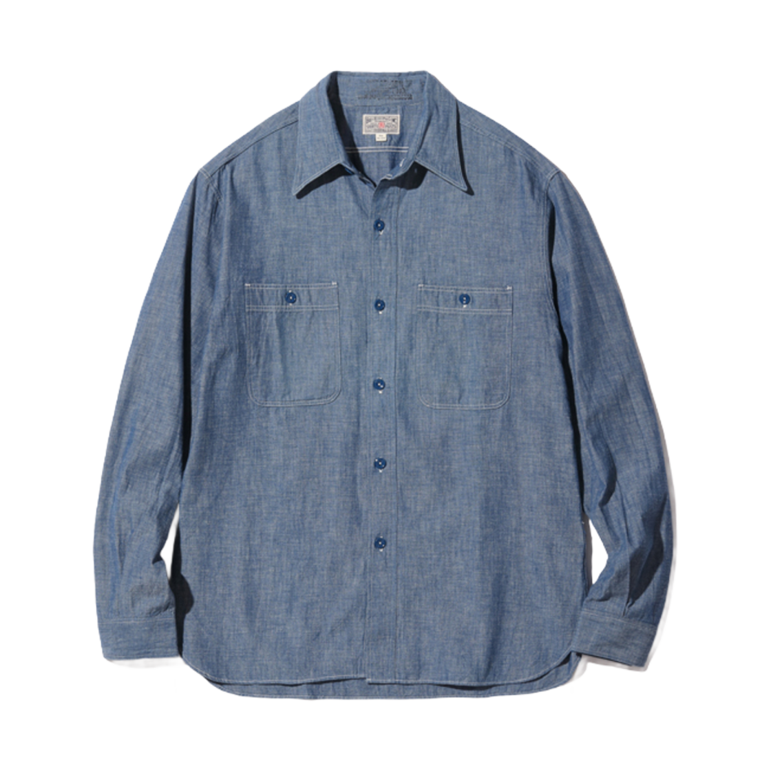 버즈 릭슨 샴브레이 워크 셔츠 롱슬리브 블루(Buzz Rickson's Chambray Work Shirts Long Sleeve Blue)