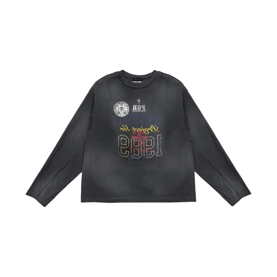 ★関税込★Project G/R★INSIDE OUT LONG SLEEVE-FADED BLACK★ 프로젝트 G/R 인사이드 아웃 롱슬리브 페이디드 블랙 | PROJECT