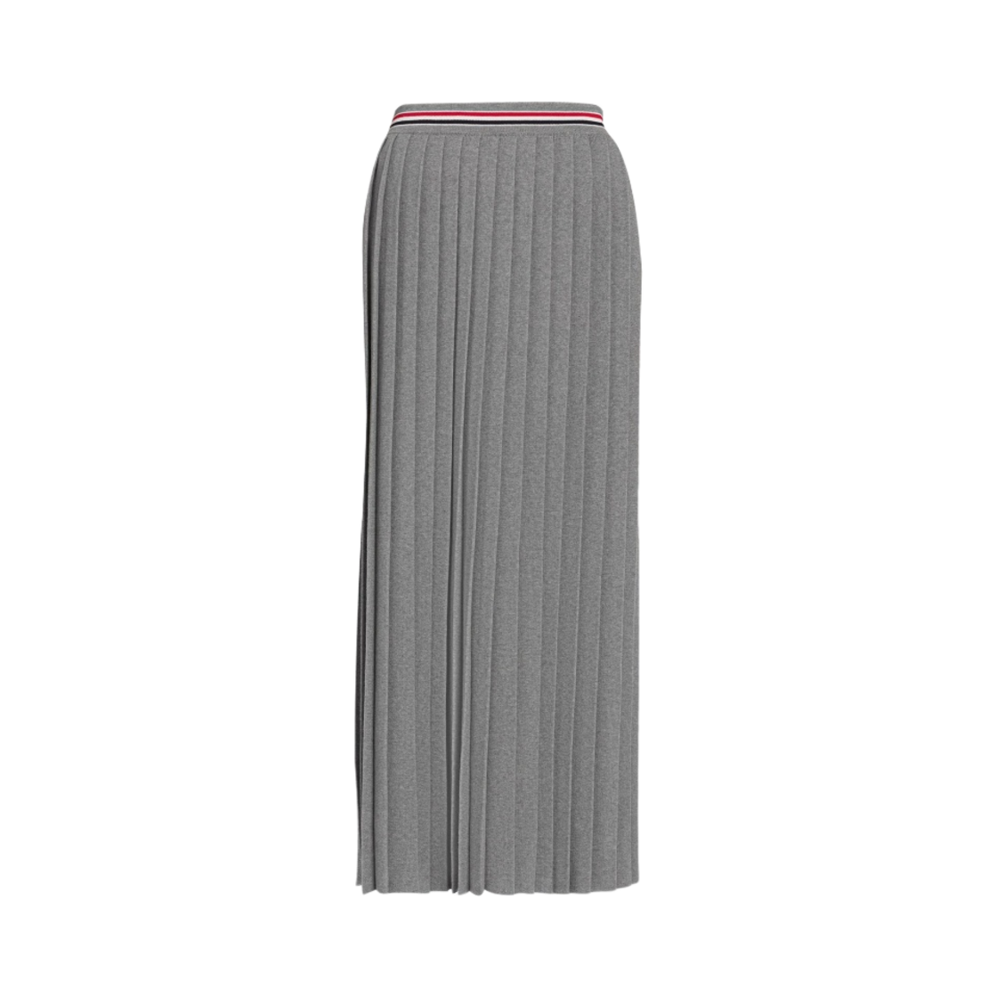 (W) 톰브라운 코튼 스트라이프 플리츠 스커트 라이트 그레이((W) Thom Browne Cotton Stripe Pleated Skirt Light Grey) - 1