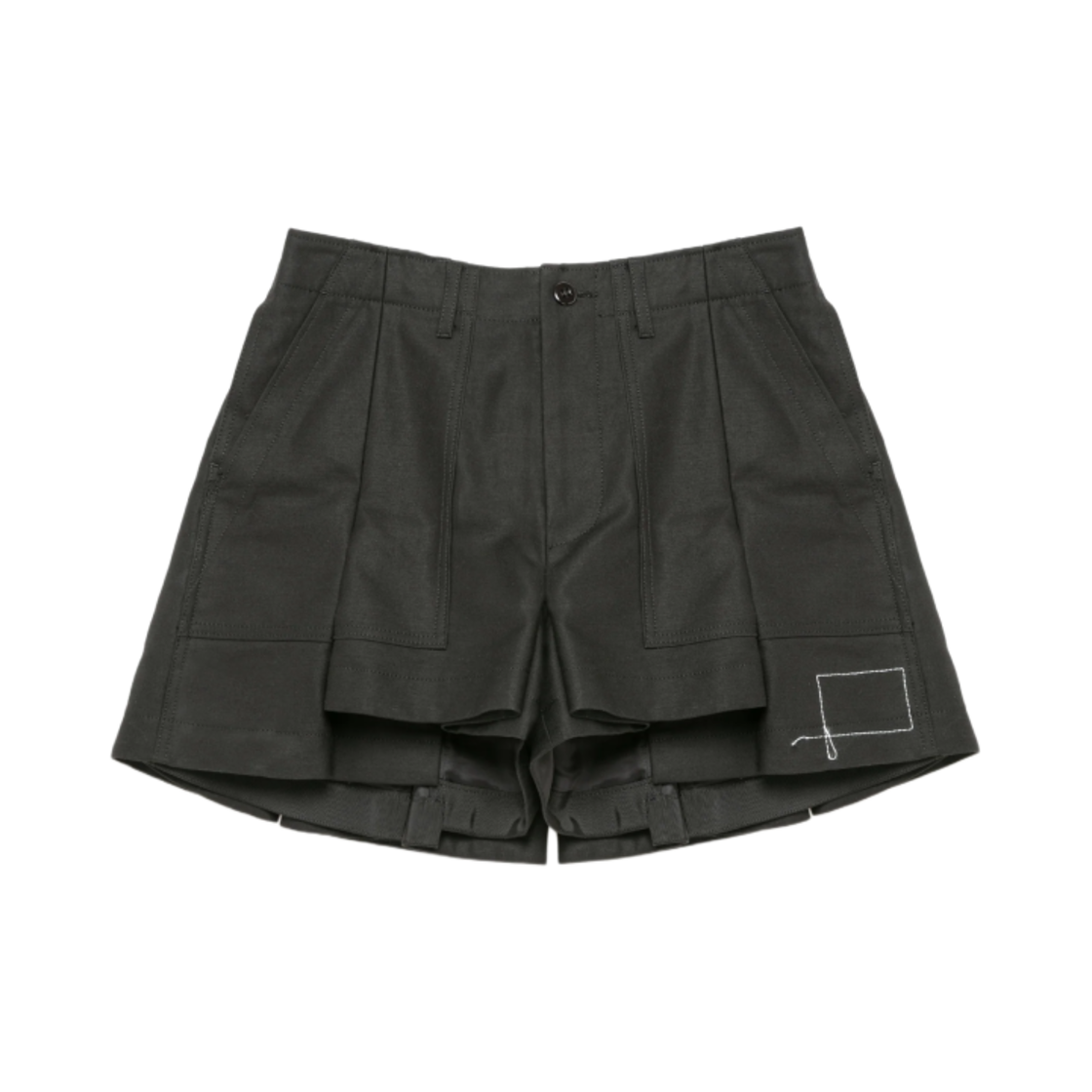 사카이 x 더블탭스 코튼 백 새틴 쇼츠 블랙(Sacai x WTAPS Cotton Back Satin Shorts Black)