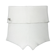(W) Pale Jade Knitted Micro Shorts Ivory