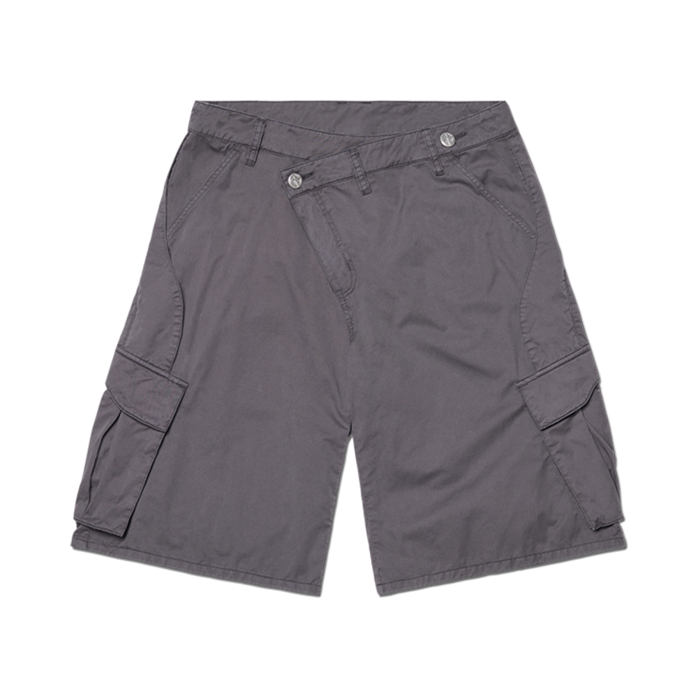 NMSS52SP09WCH NOMANUAL Twisted Cargo Shorts Washed Charcoal