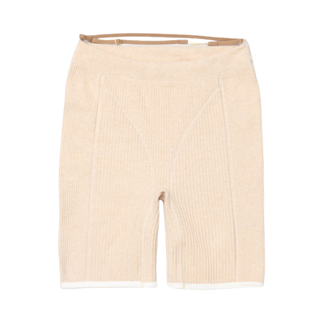 (W) 나이키 x 자크뮈스 립드 바이크 쇼츠 펄 화이트 - 아시아((W) Nike x Jacquemus Ribbed Bike Shorts Pearl White - Asia)