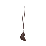 Lemaire Croissant Coin Purse Necklace Soft Grained Leather Pecan Brown
