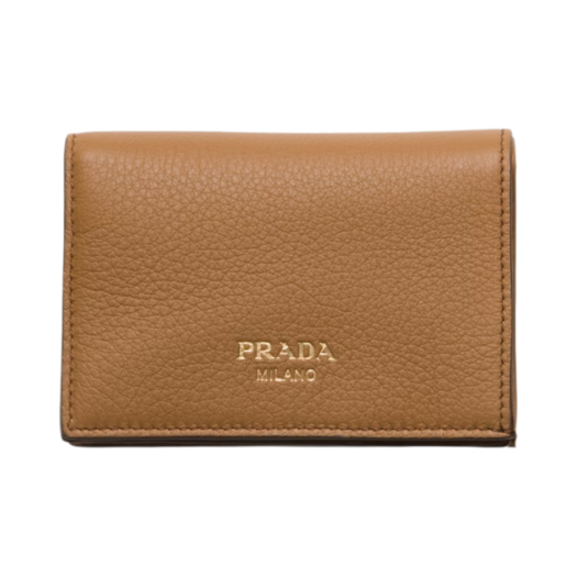 Prada Small Leather Wallet Caramel