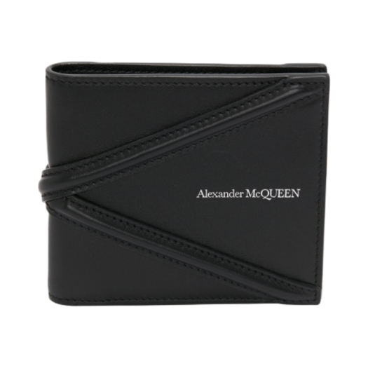 7263201AAD01000 Alexander McQueen Harness Billfold Wallet Black