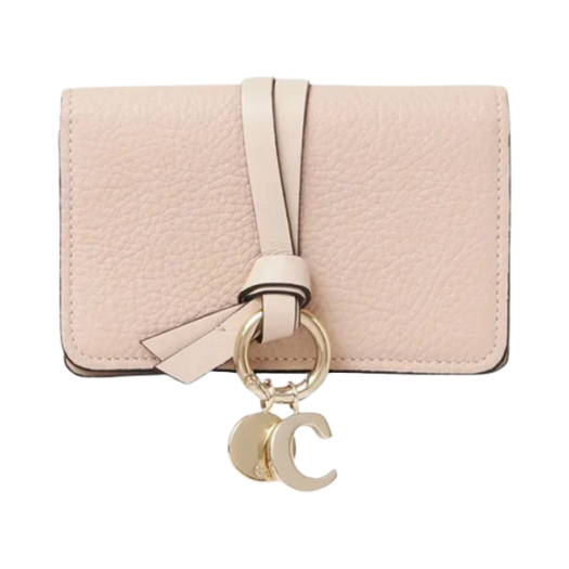 CHC21WP015F576J5 Chloe Alphabet Card Holder Cement Pink