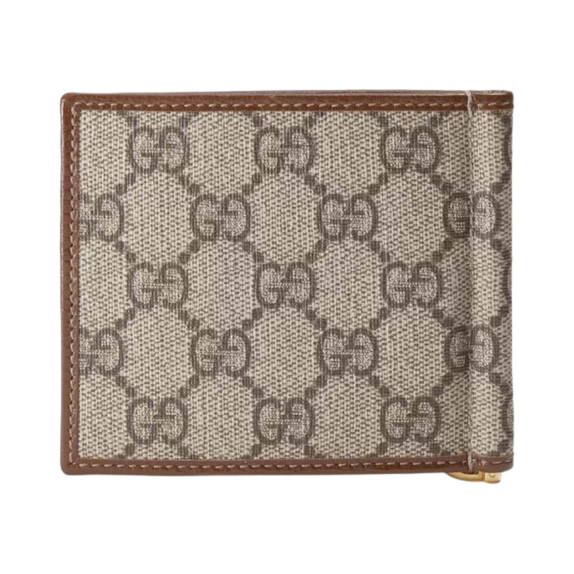 구찌 GG 슈프림 캔버스 인터로킹 G 카드 케이스 지갑 베이지 에보니(Gucci GG Supreme Canvas Card Case Wallet with Interlocking G Beige Ebony) - 3