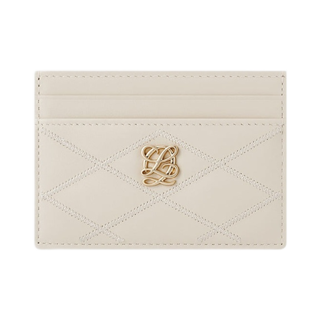 루이까또즈 D 퀼팅 다이아몬드 카드홀더 아이보리(Louis Quatorze D-Quilting Diamond Cardholder Ivory)
