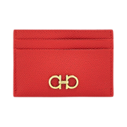 Ferragamo Gancini Credit Card Holder Lipstick Red