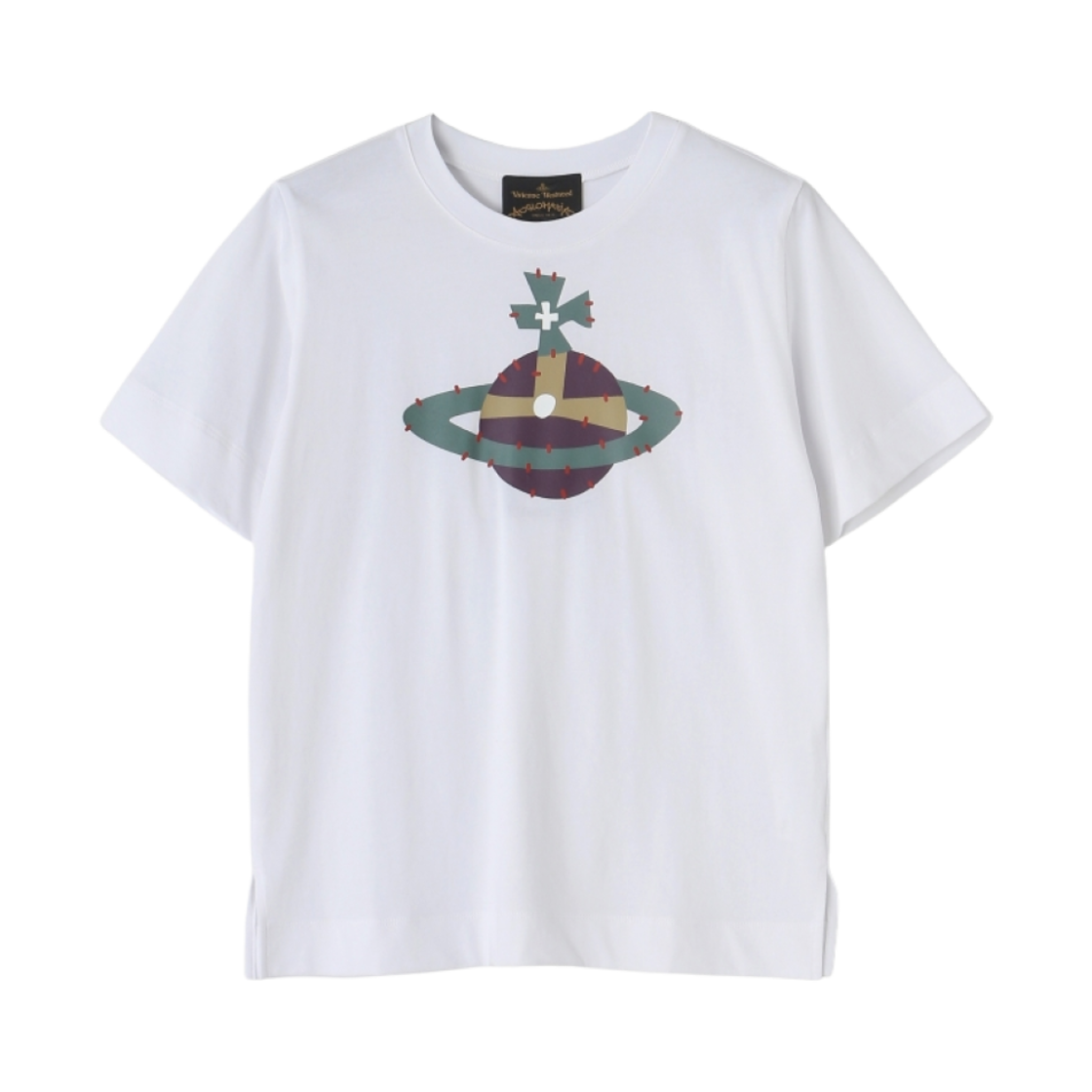 (W) 비비안 웨스트우드 앵글로매니아 프린트 티셔츠 화이트((W) Vivienne Westwood Anglomania Print T-Shirt White) - 1