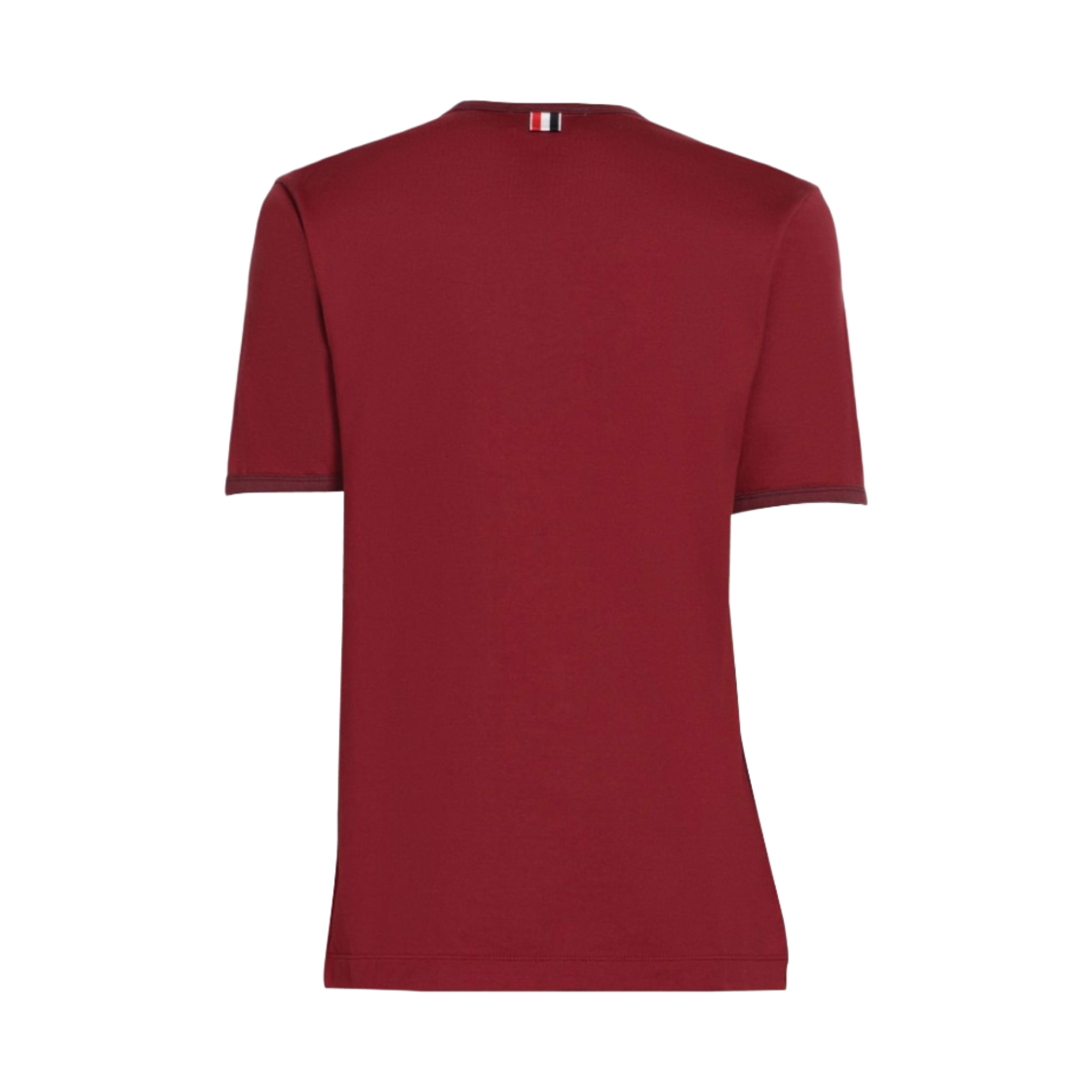톰브라운 미드웨이트 저지 숏슬리브 링거 티셔츠 다크 레드(Thom Browne Midweight Jersey Short Sleeve Ringer T-Shirt Dark Red) - 2
