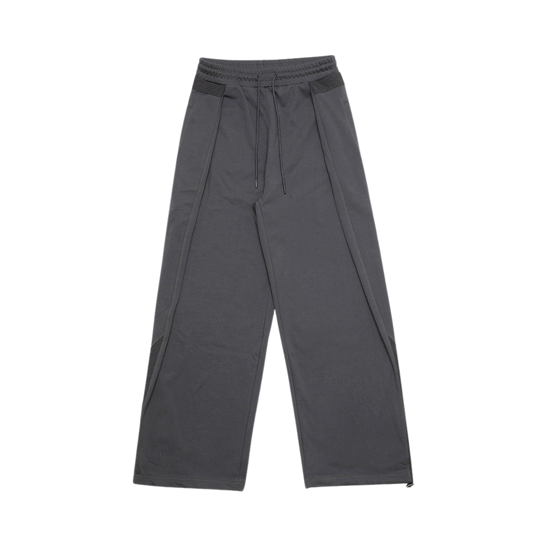 알렌느 믹스드 패브릭 폴딩 스웨트팬츠 아이언 그레이(Haleine  Mixed Fabric Folding Sweatpants Iron Gray)