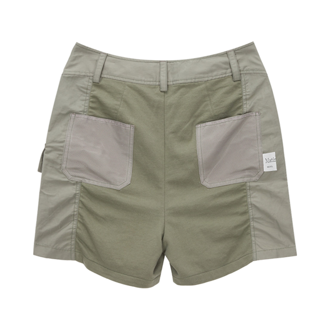 (W) 마뗑킴 스웻 콤비 카고 쇼츠 카키((W) Matin Kim Sweat Combi Cargo Shorts Khaki) - 2
