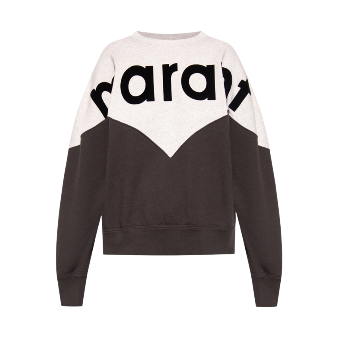 (W) 이자벨 마랑 휴스턴 투톤 마랑 스웨트셔츠 페이디드 블랙 - 23SS((W) Isabel Marant Houston Two Tone Marant Sweatshirt Faded Black - 23SS)