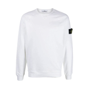 Stone Island 66360 Old Treatment Crewneck Sweatshirt White - 23SS