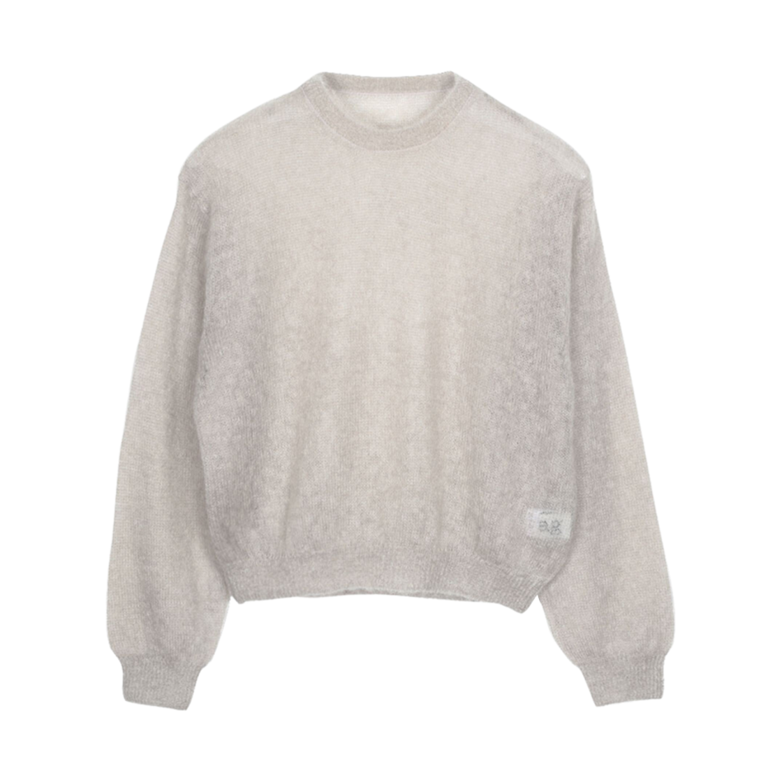 (W) 헤이그 어 키드 모헤어 라운드 니트((W) Haag A Kid Mohair Round Knit Grey)
