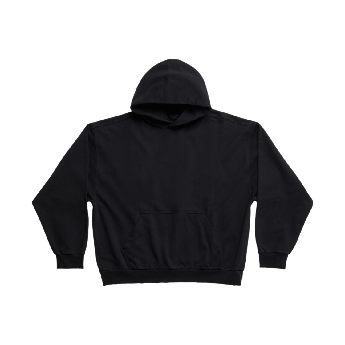 발렌시아가 후드 미디움 핏 블랙 페이디드