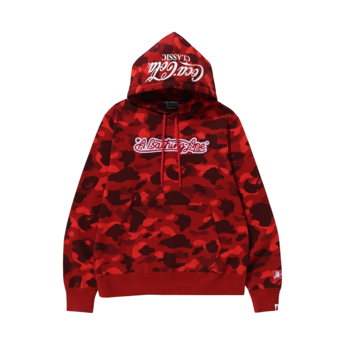 베이프 x 코카콜라 컬러 카모 에이프 헤드 후드 레드(BAPE x Coca Cola Color Camo Ape Head Pullover Hoodie Red) - 2