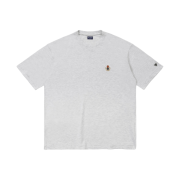 Heritage Floss Crest 20s Compact Yarn T-Shirt Grey 1%