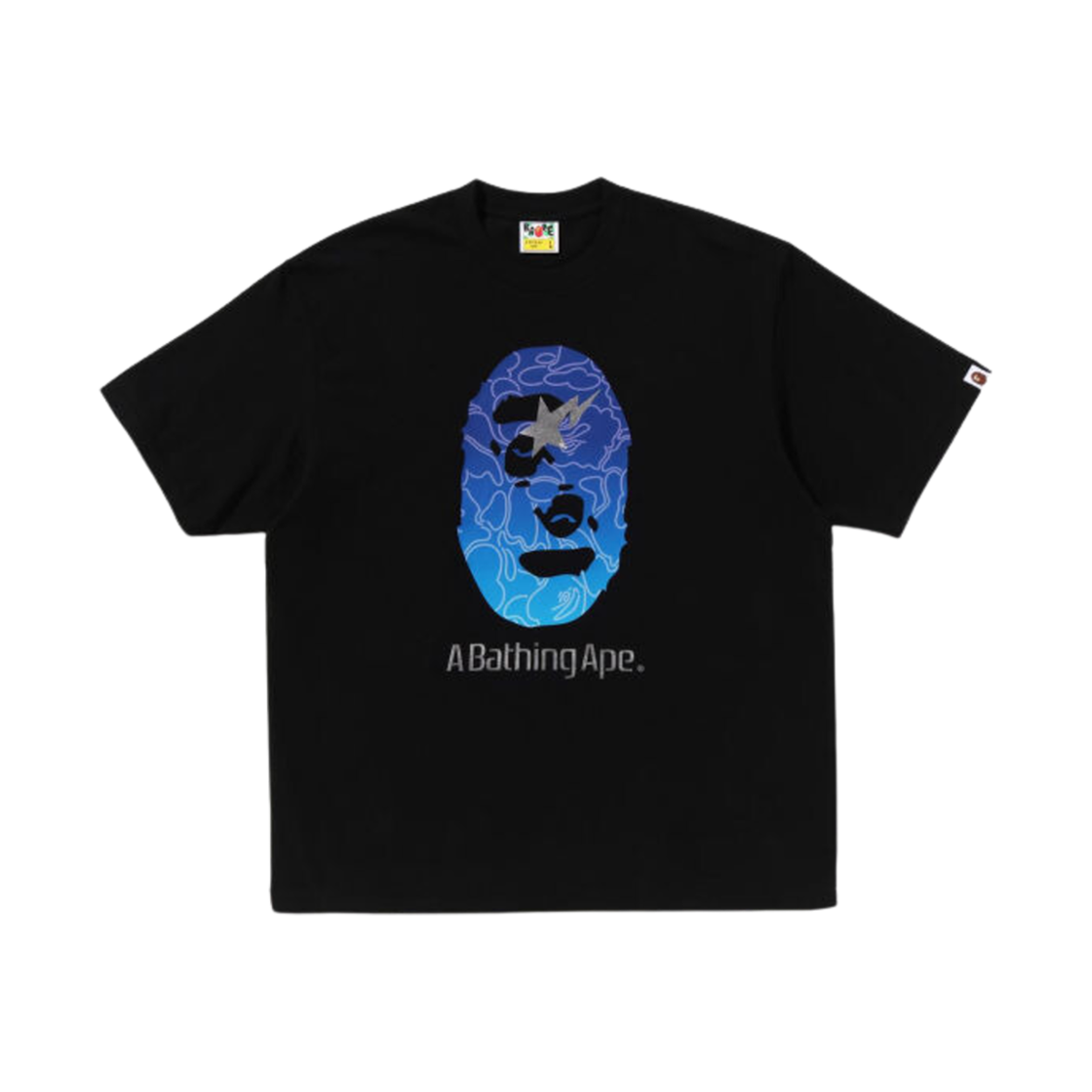 0ZXTEM110321N BAPE Line Camo Ape Head Relaxed Fit T-Shirt Black