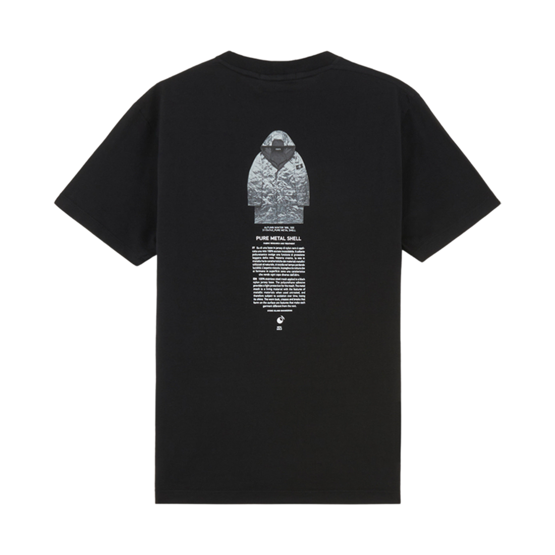스톤 아일랜드 2NS91 코튼 저지 슬림 핏 티셔츠 위드 아르키비오 프린트 블랙 - 24FW(Stone Island 2NS91 Cotton Jersey Slim Fit T-Shirt with Archivio Print Black - 24FW) - 2