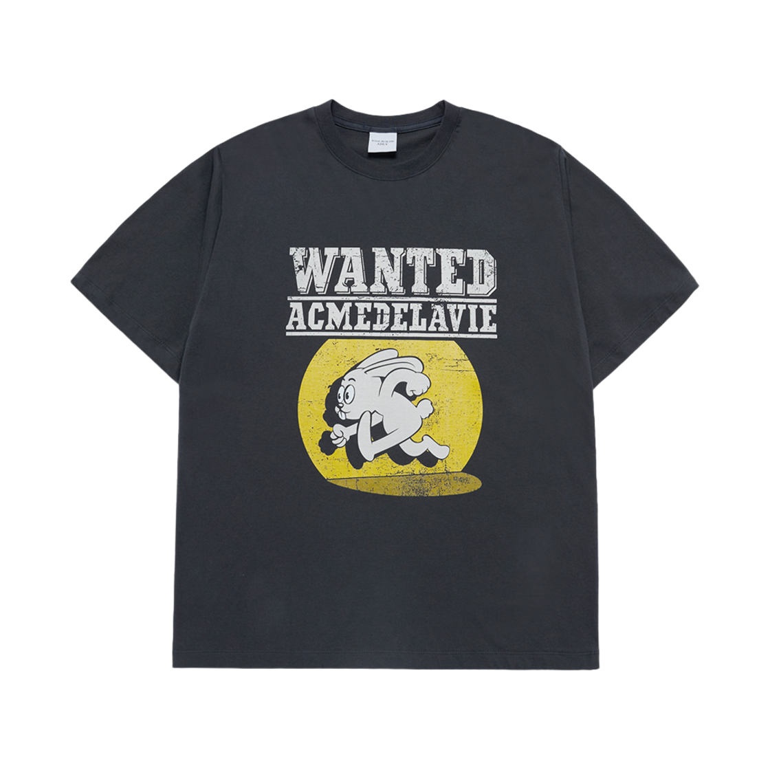 24FW-TP-SS-AW-WRS-CHA ACME DE LA VIE Wanted Rabbit Artwork Short Sleeve T-Shirt Charcoal
