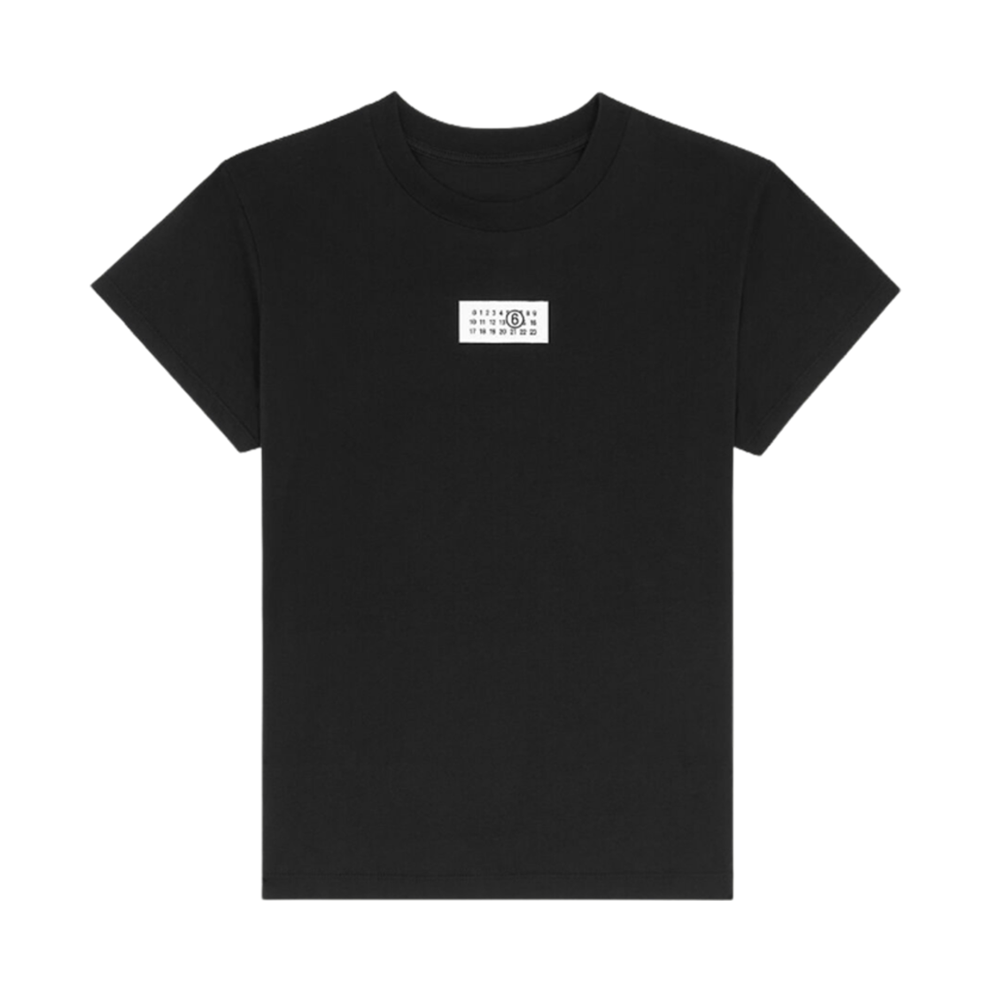 S52GC0327S24312900 (W) MM6 Maison Margiela Numeric Cotton Jersey T-Shirt Black