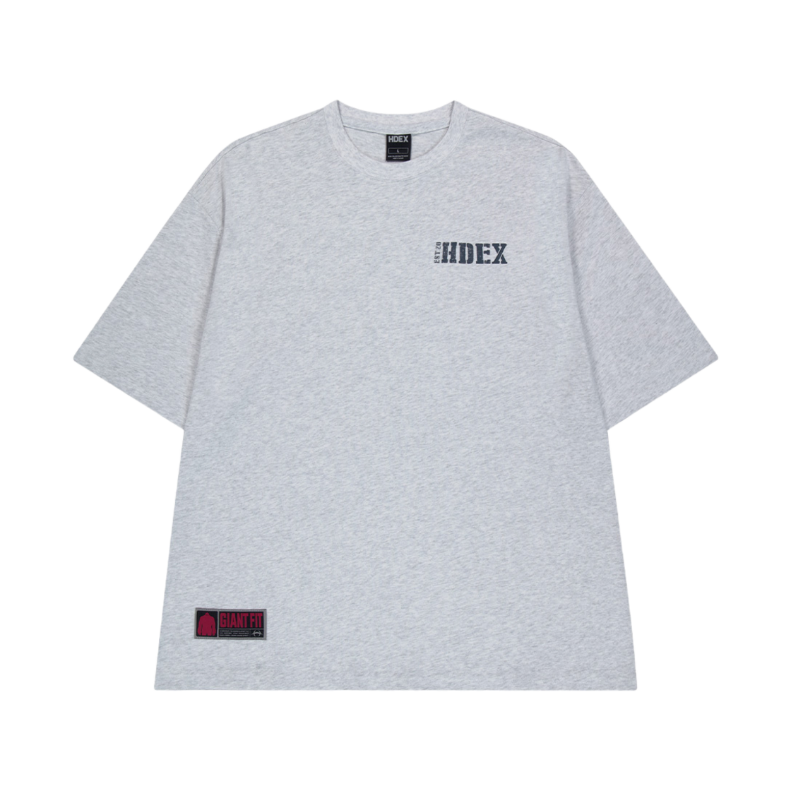H252MLGTS55MWH HDEX Core Small Logo Giant Fit Short Sleeve Melange White