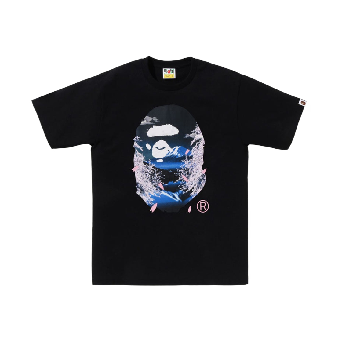 베이프 사쿠라 포토 에이프 헤드 티셔츠 블랙