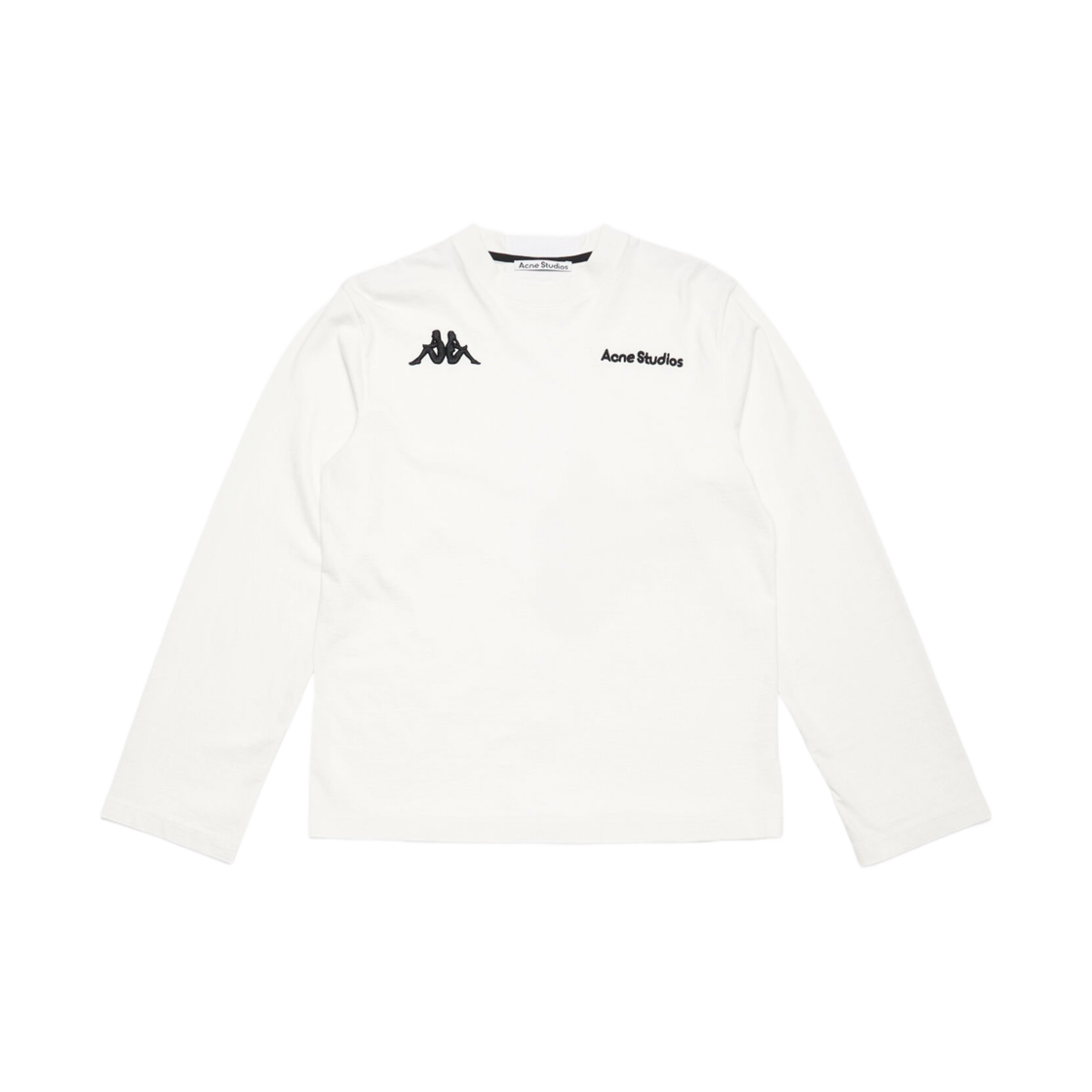 아크네 스튜디오 x 카파 롱슬리브 로고 티셔츠 화이트(Acne Studios x Kappa Long Sleeve Logo T-Shirt White) - 1
