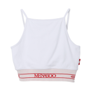 Menasoo Knit Strap Sleeveless Top White