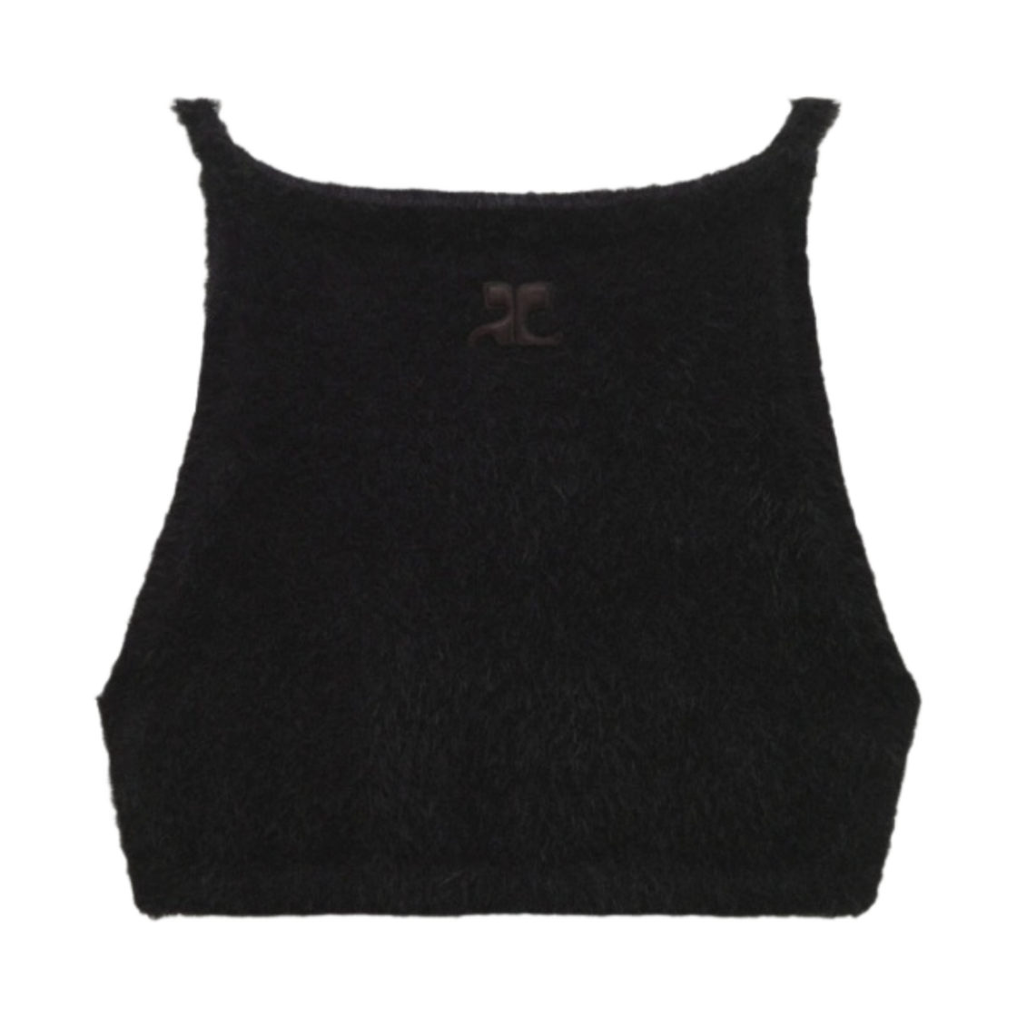 (W) 꾸레쥬 숏 슬리브리스 탑 블랙((W) Courreges Short Sleeveless Top Black) - 1