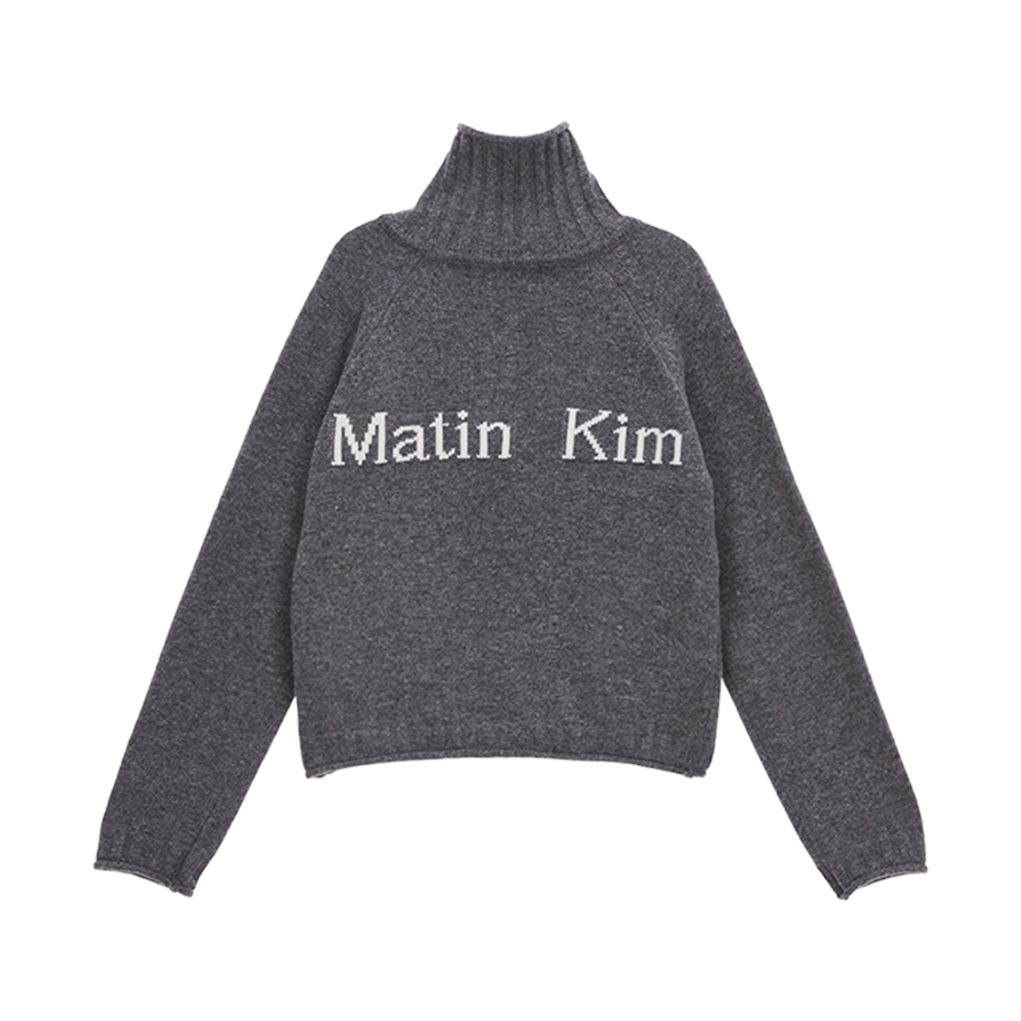 W) 마뗑킴 스펠 포인트 니트 집업 그레이 | Matin Kim | KREAM