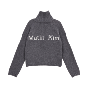 (W) Matin Kim Spell Point Knit Zip Up Grey