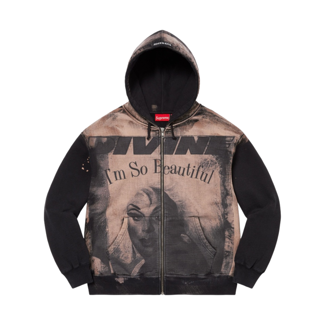 슈프림 디바인 집업 후드 스웨트셔츠 블랙 - 23SS(Supreme Divine Zip Up Hooded Sweatshirt Black - 23SS) - 1