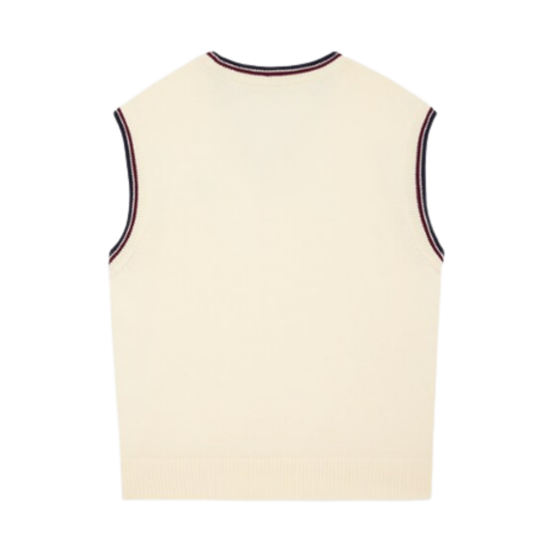 셀린느 트리옹프 브이넥 울 스웨터 베스트 에크루 버건디(Celine Triomphe V-Neck Wool Sweater Vest Ecru Burgundy) - 2