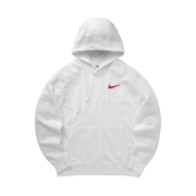 Nike Club French Terry Pullover Hoodie White University Red - Asia