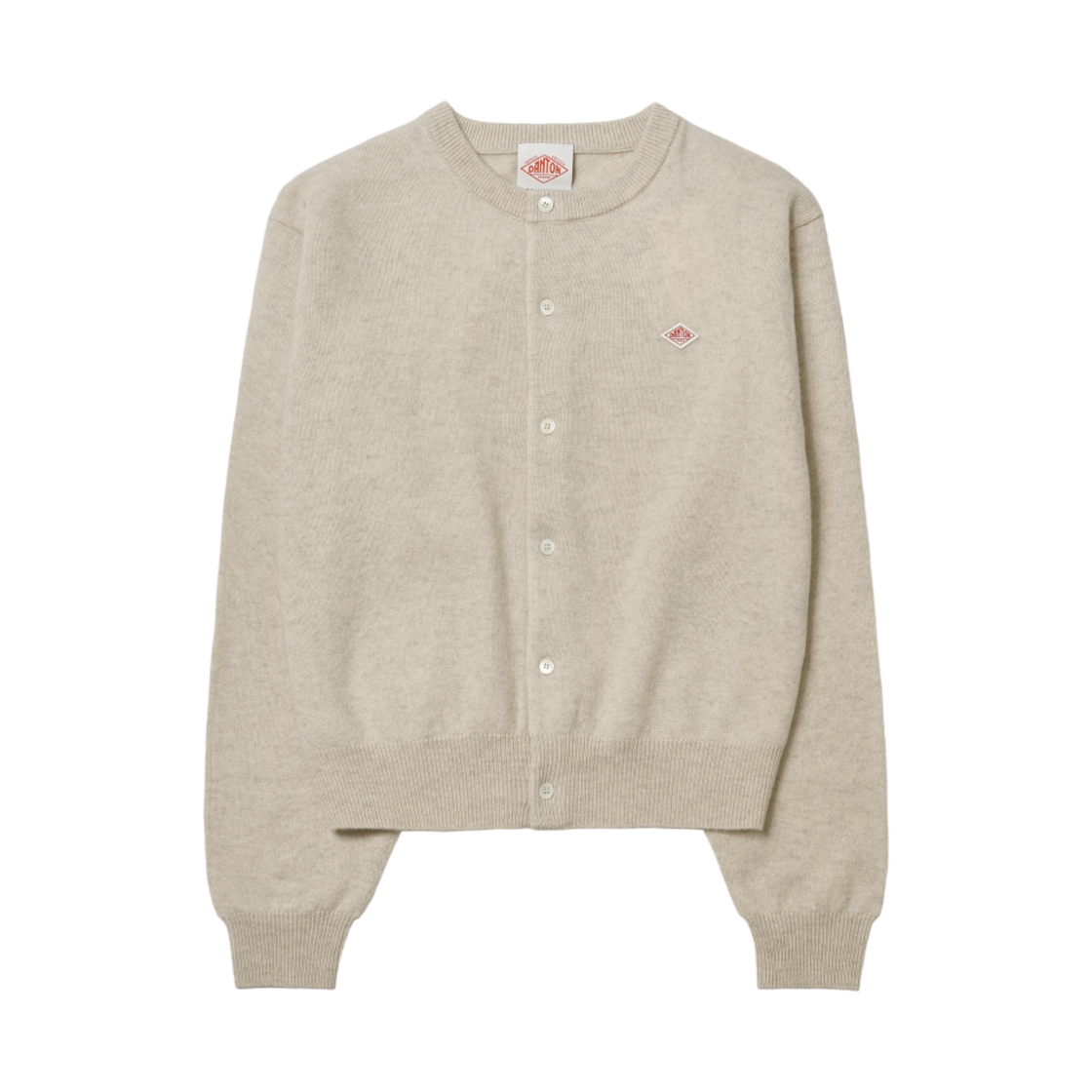(W) 단톤 램스울 크루넥 가디건 오트밀((W) Danton Lambswool Crewneck Cardigan Oatmeal)