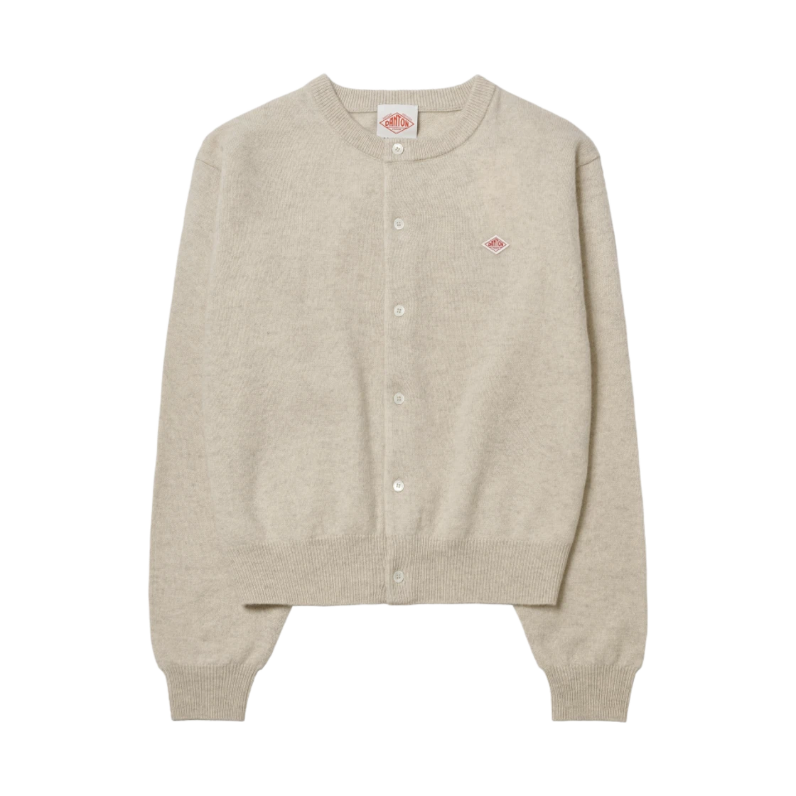 Danton (W) Danton Lambswool Crewneck Cardigan Oatmeal · 36