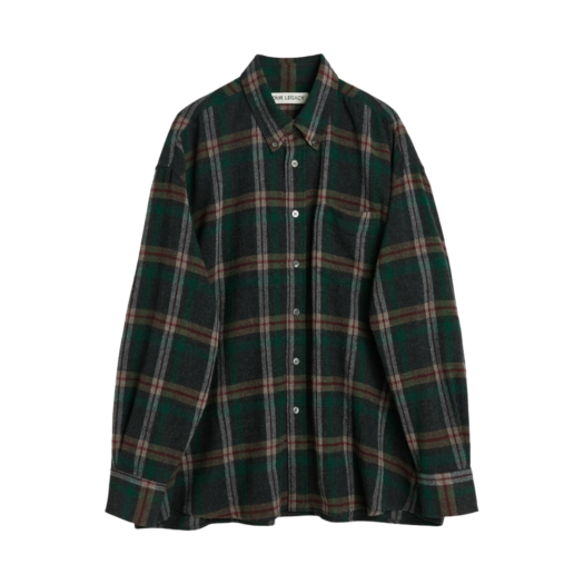 Our Legacy Borrowed BD Shirt Green Pub Check