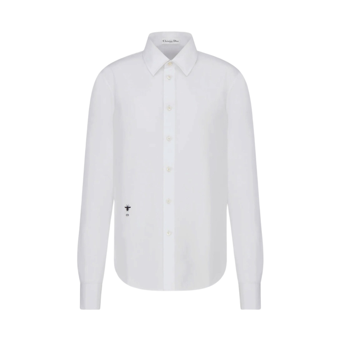 (W) 디올 코튼 포플린 블라우스 화이트((W) Dior Cotton Poplin Blouse White) - 1