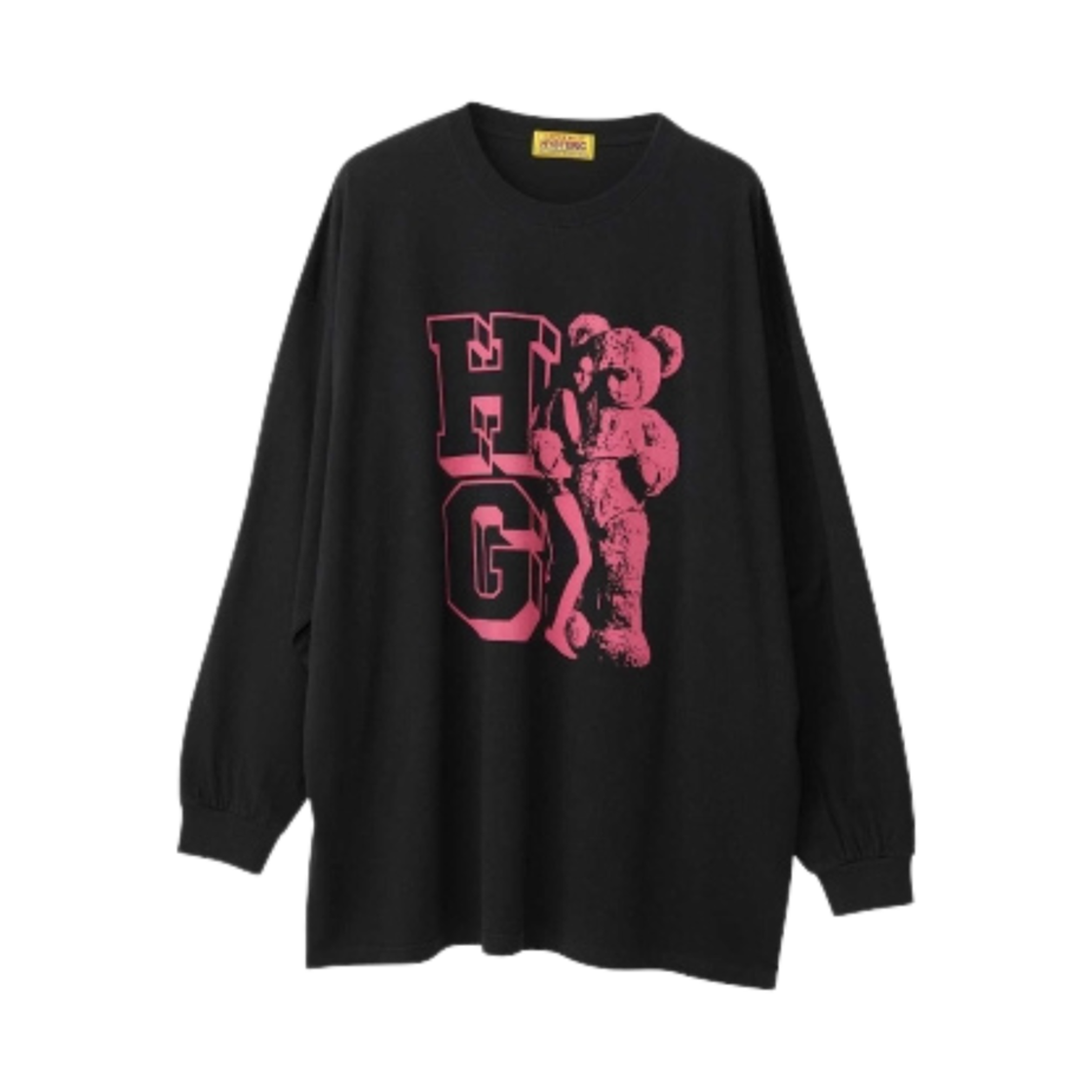 01251CL01 (W) Hysteric Glamour HG Woman Bear Oversized T-Shirt Black