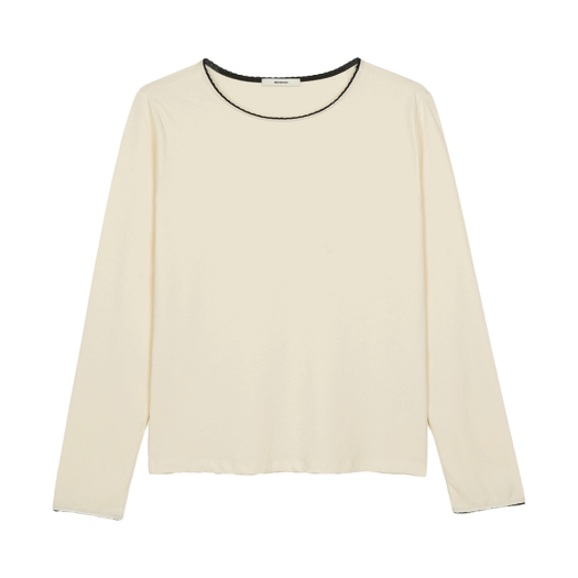 BS5STL501BM Bensimon Lace Round Longsleeve Butter Cream