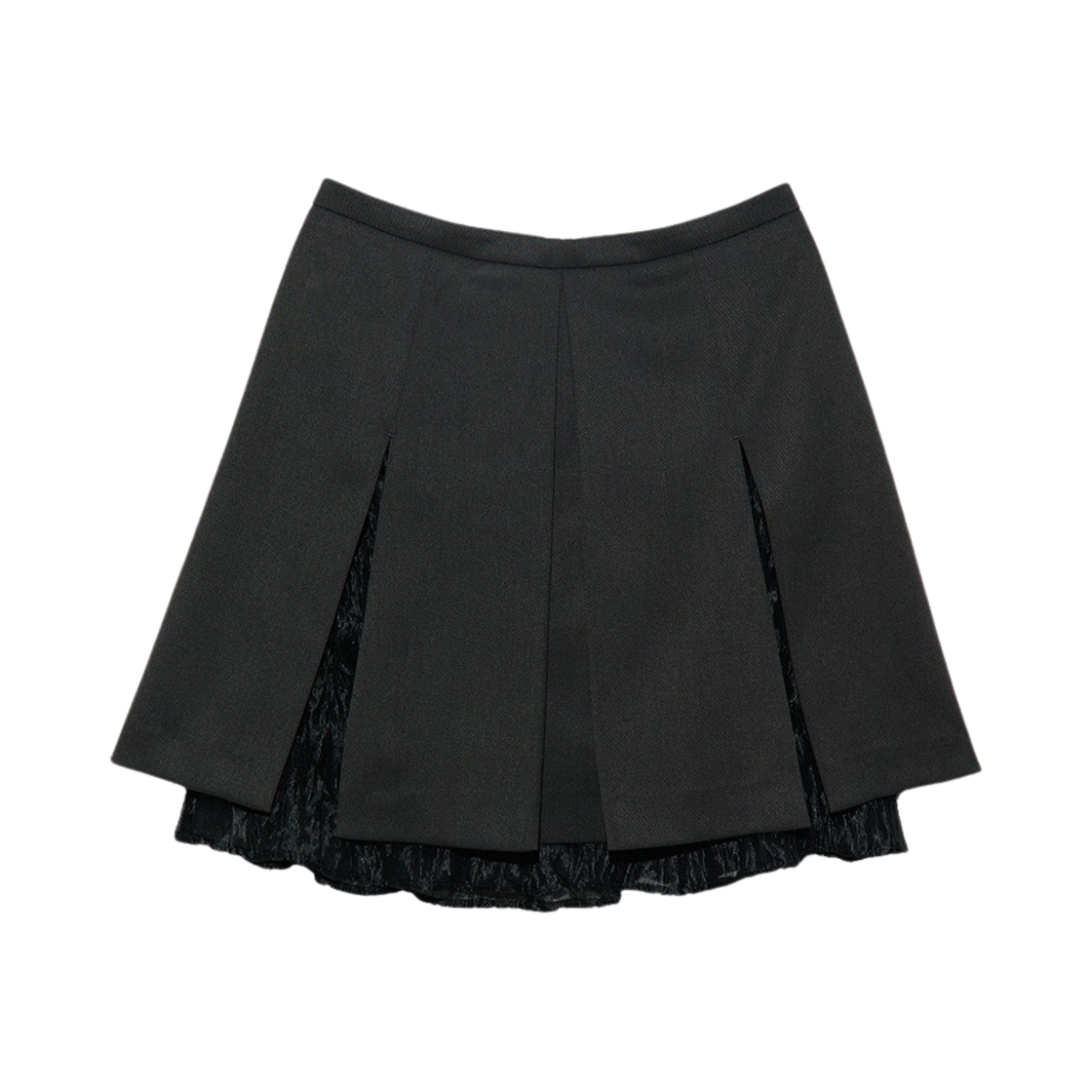GY41PS04GY Gyeong Pleats Slit Skirt Gray
