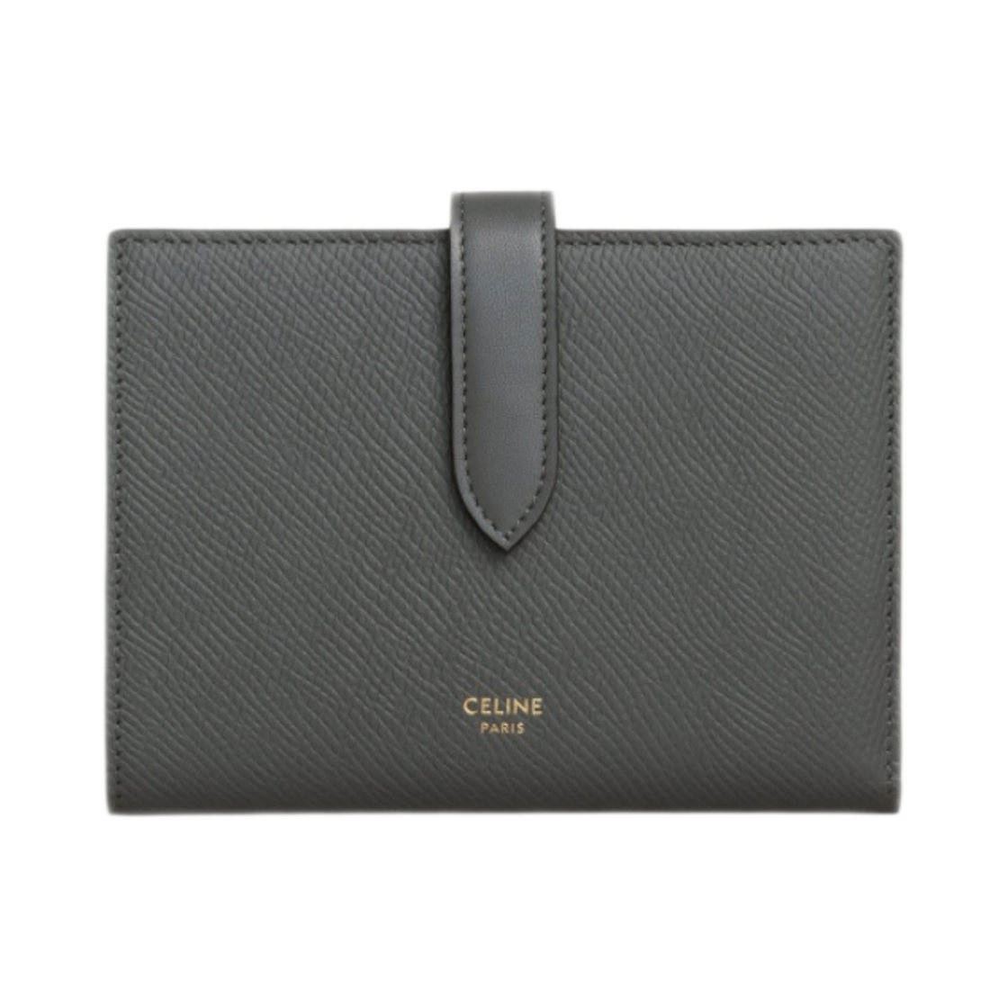 셀린느 그레인드 카프스킨 미디움 스트랩 지갑 그레이(Celine Medium Strap Wallet in Grained Calfskin Grey) - 1