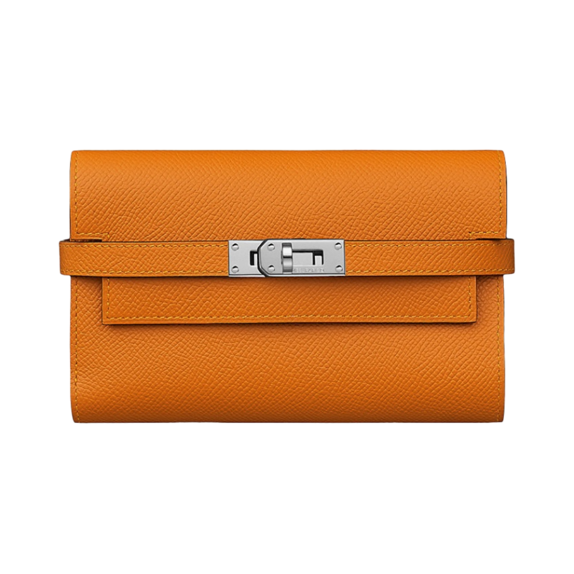 에르메스 켈리 중지갑 앱송 & 팔라듐 하드웨어 아브리꼬 로즈 아잘레(Hermes Kelly Depliant Medium Verso Wallet Epsom & Palladium Abricot Rose Azalee) - 1