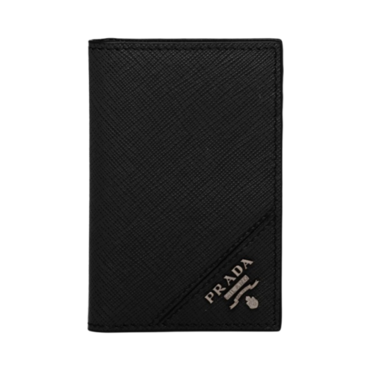 2MC101-QME-F0002 Prada Saffiano Leather Card Holder Black