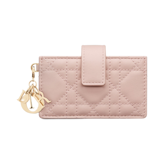 S0074ONMJ-M973 Dior Lady Jasmine Card Holder Powder Pink