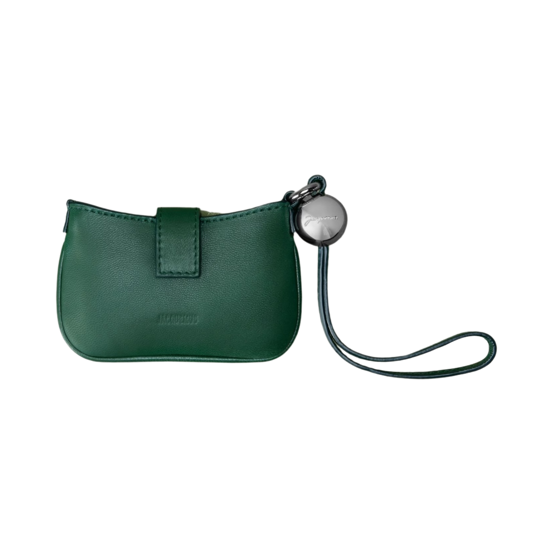 233SL116-3073-590 (W) Jacquemus Le Porte Bisou Kiss Inspired Card Case Dark Green